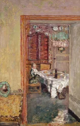 Junger Junge im Speisesaal, ca. 1898